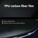 High Gloss Vinyl Car Wrap Roll 3D Carbon Fiber BLACK Self Adhesive Easy