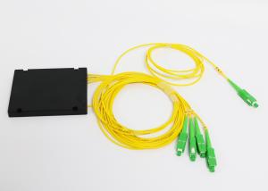 China Single Mode Fiber Splitter 1 X 4 PLC Fibre Optic Splitter With G652D G657A1 G657A2 Fiber Optic Cable factory