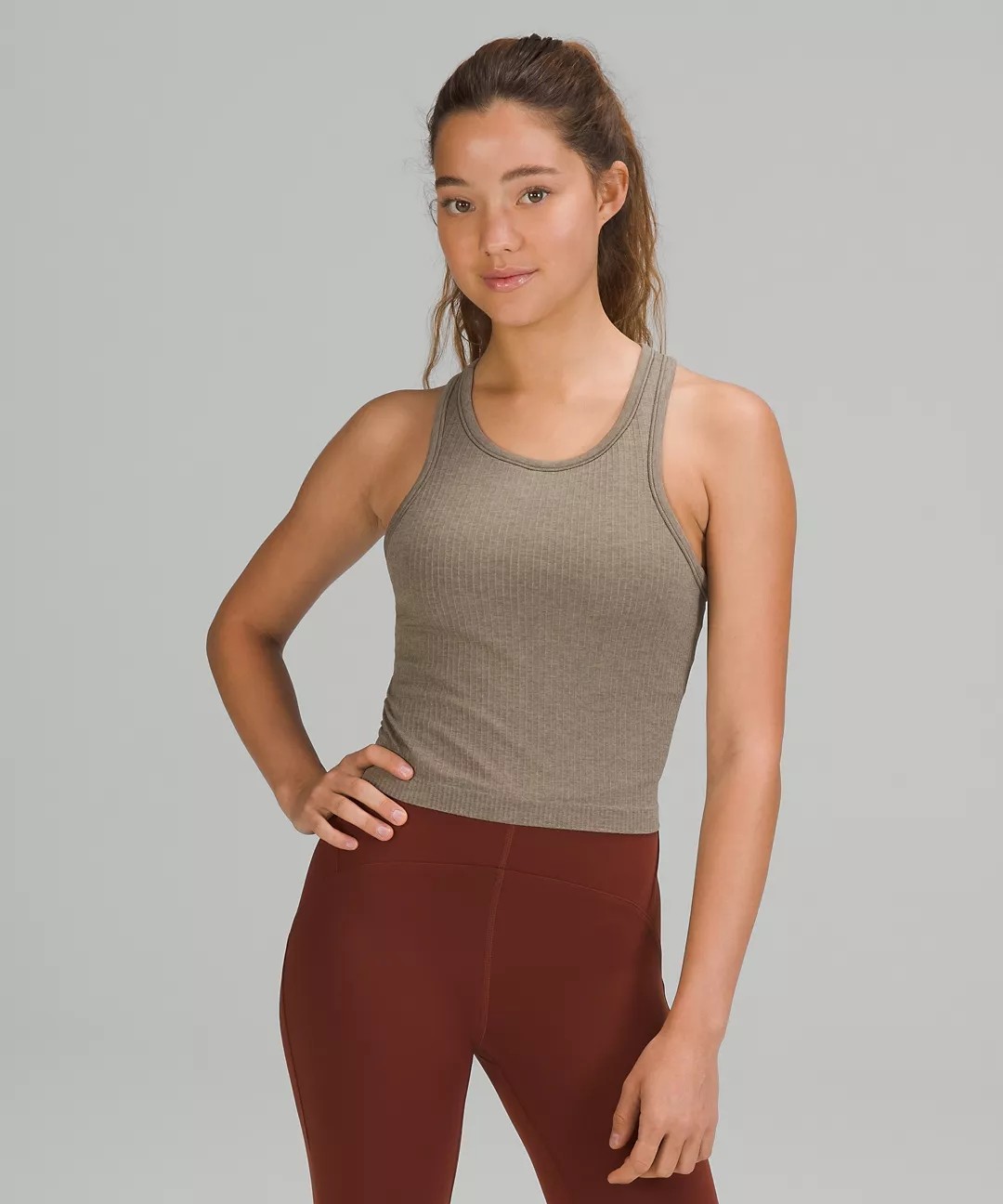 Vest Style Push Up Longline Racerback Sports Bra Pink Color 200 Gram