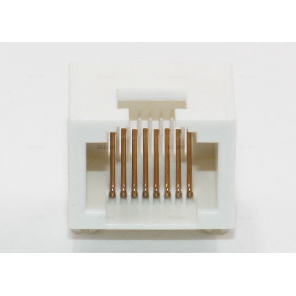 Unshielded 8P8C RJ45 Right Angle Coupler White Color Wide Operating Temperature Range