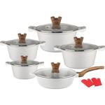 Kitchen 12pcs Aluminum Non Stick Cookware Set With Wooden Handle