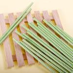 Chevron Branded Paper Straws