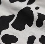 White Jeans Cow Print Cotton Fabric 330gsm Denim Twill Fabric 10×10 80×46