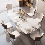 Round Square Rectangle Dining Table Set 4 Chairs Luxury Dining Table Set
