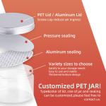 Custom Clear Wide Mouth PET Plastic Jars Cylinder Shape For Chocolate