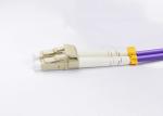 LC LC Multimode Fiber Patch Cord Purple Color 850 / 1300NM Wave Length