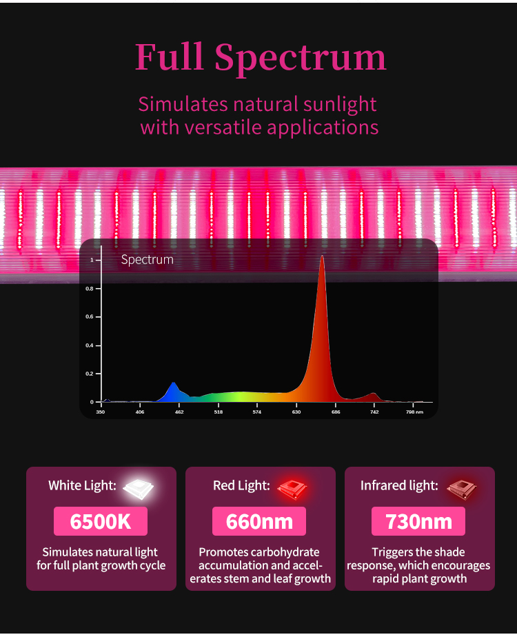 Deep Red Spectrum Daisy Chain 4ft 120W 150W Under Canopy Led Grow Lights for Bloom