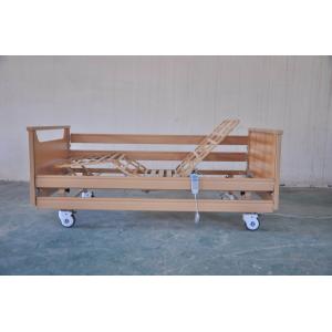 China Wood Patient Collapsible Siderails Two Functions Electric Nursing CareBed on sale