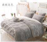 Double Layer Warm Fake Fur Blanket , Luxury Sherpa Throw Blanket For Bed / Sofa