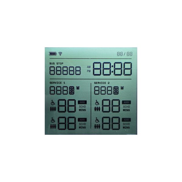 Custom Segment LCD for Vehicle Display RoHS Compliant TN STN FSTN VA Segment LCD