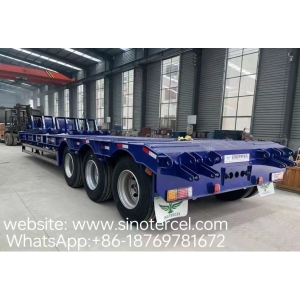 China Low Bed Semi Trailer With Mechanical Suspension factory