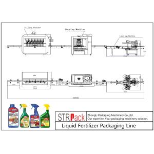 Automatic Bottle Filling Line Liquid Fertilizer Packaging Machine 500ml - 5L Volume