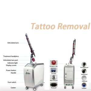 China Face Q Switched ND Yag Laser Tattoo Removal Machine Stationary Type 5ns factory