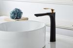 Tall Body Black Powder Coat ODM Wash Hand Basin Taps
