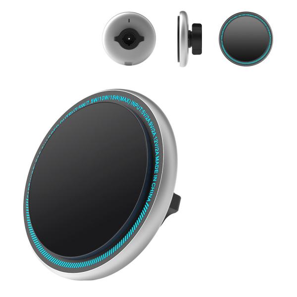 Stylish And Durable Metal Magnetic Car Phone Holder Wireless Charger With