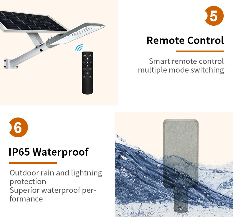Industrial Aluminum Solar LED Street Lights 60w 100w 500w With Pole