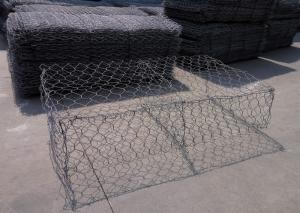 China Heavy Galvanized Metal Gabion Baskets , Metal Cage Filled With Rocks factory
