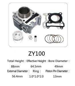 China Yamaha Motorcycle Cylinder Repair Kit ZY100 For Yamaha Jog 100 Scooter factory