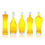 Custom Cap 500ml 700ml 750ml Unique Shape Glass Bottle for Rum Vodka Whisky