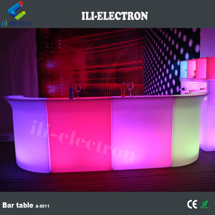 illuminated led corner bar table