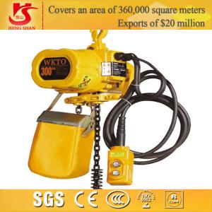 China Electric chain hoist/small electric pulley hoist/electric 300kg chain hoist factory