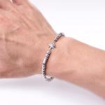 (Customized) Stainless steel men's bracelet, octagonal star Persian style trendy
