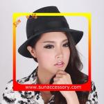 T8981177 Sun Accessory customized fashion winner 100% wool felt fedora hats,