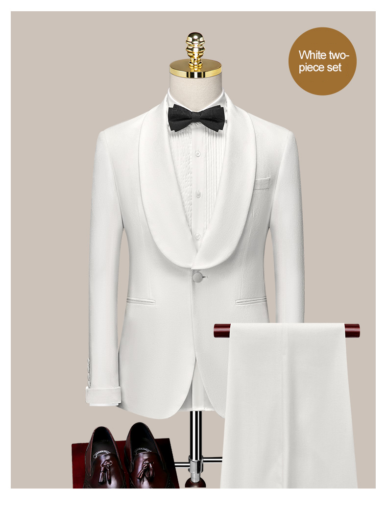 Customized Logo Printing end Groom's Suit for Men's Wedding Dress in Customizable Fabric