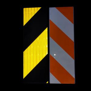 Certification Rectangular Twill Heavy Vehicle Rear Reflective Marking Plate