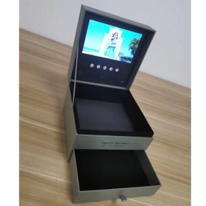 China Pu leather video player box with screen display,boot logo ,lcd video box with gb battery factory