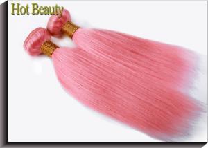 China Customized Pink Virgin Human Long Hair Extensions 30 Inches Shedding Free factory