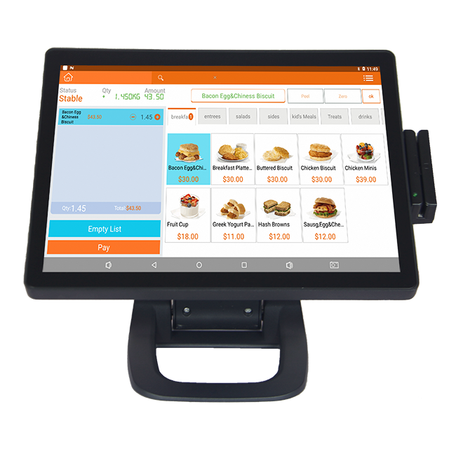 15 inch Aluminium Alloy Body POS Terminal with 9.7 inch 2nd Display and Free Software