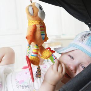 China Crib 19*7.5cm Baby Hanging Rattles Toys Animal Bell factory