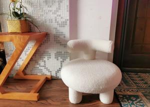 China Living Room Modern Fabric Dining Chairs Cashmere Lamb Wool factory