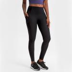 Women Side Phone Pocket 220gsm Workout Leggings Tights No T Line Squatproof Hip