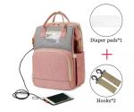 3 In 1 Polyester Solid Baby Diaper Backpack 30~40L