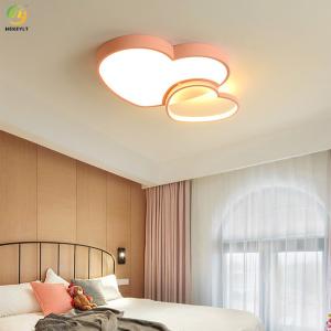 China Modern simple creative heart-shaped led ceiling light for children's room bedroom room factory