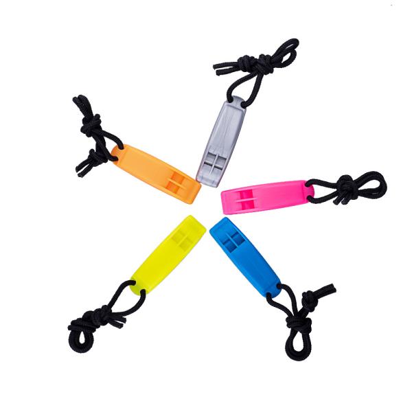 Portable Scuba Diving Accessories , colorful Safety Whistle with 5mm nylon rope