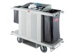 Black / Grey Room Service Equipments / Hotel Room Supplies 2 Shelves Transport