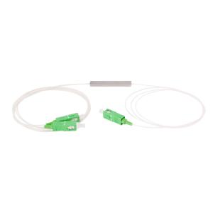 China Optical 1x2 PLC Fiber Splitter SC APC UPC Single Mode Micro Steel Tube Type factory