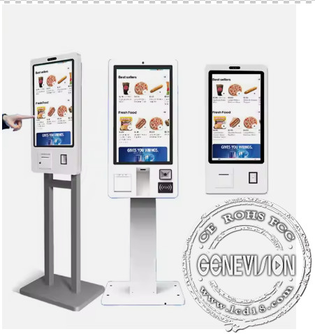 Advanced Interactive Self Service Payment Kiosk With Logo QR Scanner And 10
