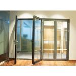 Waterproof Bifold Aluminum Folding Doors Environmental Durable Design custom