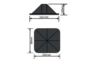 China ISO9001 Black HVAC Fittings Anti Vibration Big Foot System factory