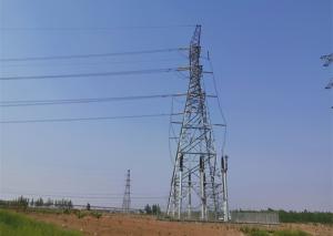 China Double Circut Transmission Line Tower , Durable Angle Steel Transmission Tower factory