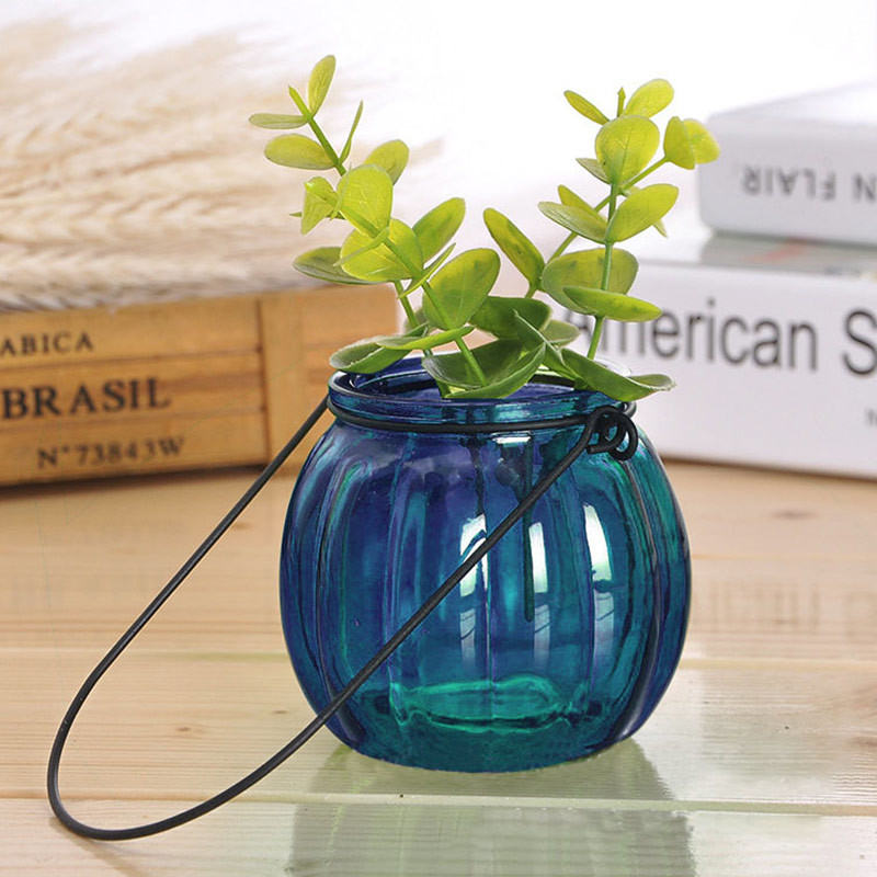 Individual Pumpkin Hanging Basket Decorative Flower Vase