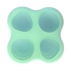 China 4 Cavities Silicone Kitchen Tool Baby Food Freezer Storage Trays With Lid factory