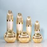 Electroplate Luxury Acrylic Set Liquid Foundation Bottle Face Cream Jar Pumb