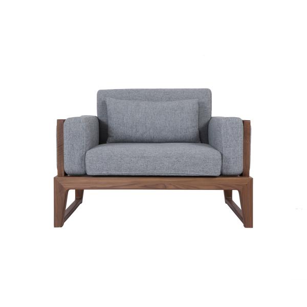 Chinese modern style Joyful ever furniture Hotel lobby sofa by Walnut wood with