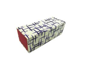 China White With Purple Pu Leather Custom Sunglass Case With Printed Logo factory