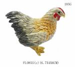 Hen hinged trinket jewelry box for new year rooster figure gifts jeweled
